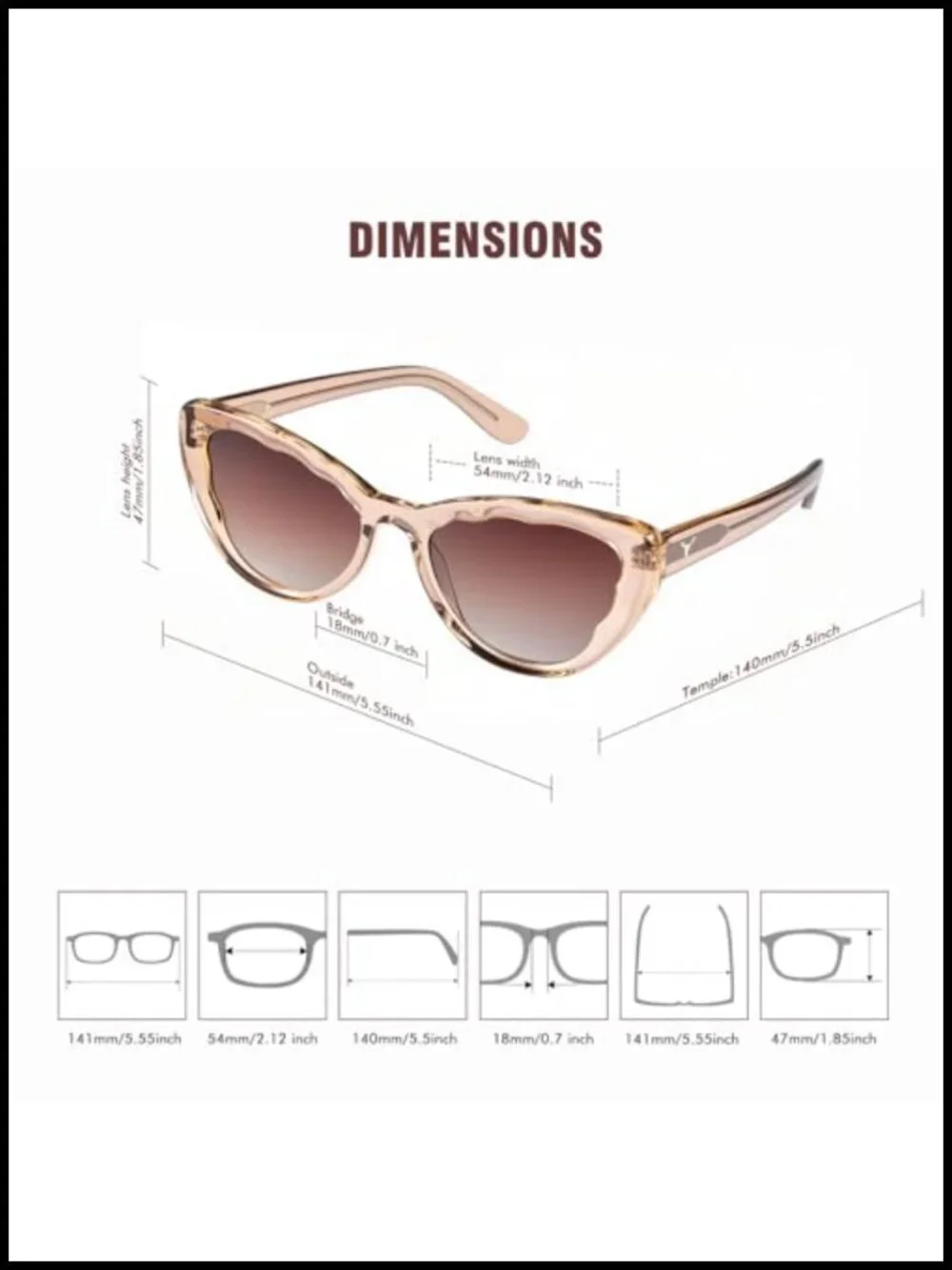 Retro Cat Eye Sunglasses UV400 Protection Polarized Acetate Frame